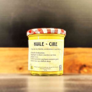 Huile-cire à la cire d'abeille. pot de 370g.