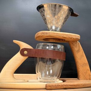 Cafetière Costa Rica en chêne. Vendue avec filtre permanent en inox. (Vendu sans la tasse)
